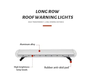 Multiple Lighting Modes 47 Inches 120CM 88W Bright Aluminium LED Strobe Warning Light Bar Red Blue Amber White 12V 24V