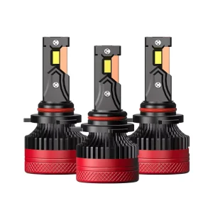 N12 H4 12V LED Headlights 100W 10000LM 6500K No Dark Spots IP68 Waterproof Aviation Aluminum Housing