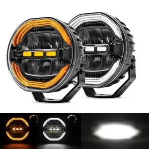 NK7 Vehicle Spot Off Road Led Light 24V Chasing White Amber DRL 4X4 Spotlights 12V Truck Lamps 7 Inch Spotlight for Toyota Hilux