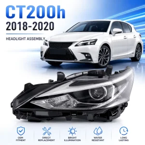 Nafu Manufacturer Headlight Assembly For HYB Lexus CT200h 18-20 Facelift Aftermarket Plug & Play Auto Lamp Kit Supply