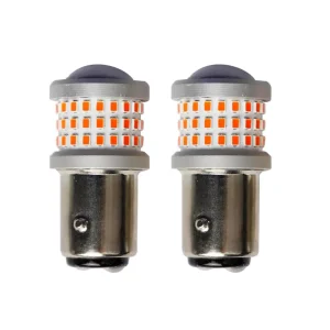 New 1156 1157 LED Brake Light Bulbs 69SMD T20 PY21W Waterproof 12V Turn Signal Light Yellow