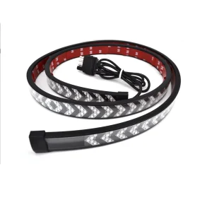 New 12V 36” Inch Red & White 432 LED IP67 Waterproof Flexible Scanning Turn Signal Tail Light Bar Strip for Car Truck