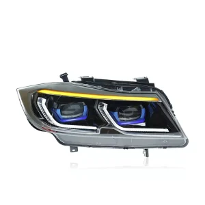 New 12V 70W 5000K LED Projector Lens Headlight Assembly DRL Sequential Turn Signal for BMW 3 Series E90