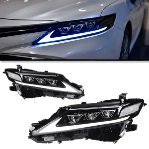 New 12V LED Headlight Modification Assembly with Daytime Running Lights and Turn Signal