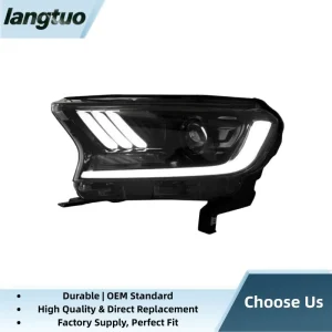 New 12V Modified Full LED 6000K Single Lens Headlight OEM Cross Reference KB3Z13008C LHD RHD for Ranger T7 T8