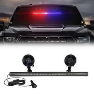 New 3030 DC10 30V Led Warning Light Red Blue Amber White RGB Color Strobe 15 Modes Length Optional Sucker Led Light bar