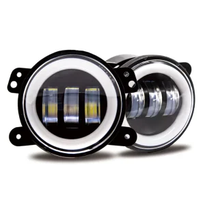 New 4 Inch LED Fog Lights 30W White Amber Halo Ring 3.5 Inch Driving Fog Lamp for JK TJ LJ Grand Cherokee for 12V