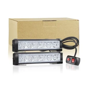 New 4 in 1 6LED Emergency Strobe Flashing Light Bar for Car Truck Grille Dash Deck IP65 Waterproof Universal Fitment 12V 24V