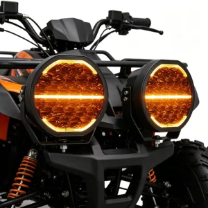 New 9 Inch 12V 24V 150W Spot Narrow Beam White Yellow With DRL IP68 LED Fog Light for SUV UTV 4WD Bike Motorcycle