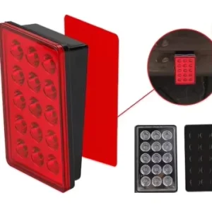 New Arrival F1 Style 12V 15LED Red Brake Turn Tail Lights with Auto Flashing for Sedan Safety