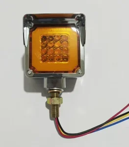 New Arrivals 12-24V Purple Blue Red Green Amber Double Sided Square Truck Side Light LED Side Marker Light for Bus Trailer