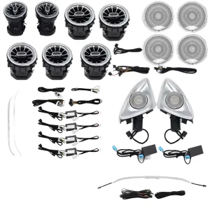 New Auto Air Vent 64 Colors Ambient Light 4D Rotating Tweeter Speaker 12V for Mercedes Benz C class W205 GLC X253