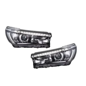 New Auto Car LED Front Headlight Assembly for for Hilux Headlight Assembly with LED High and Low Beam Headlights 12V