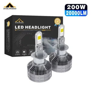 New Big Power 20000 Lumen LED Car Bright Headlights H7 H1 H11 6500K IP68 Waterproof Universal Fitment 9V 32V Strong Cooling