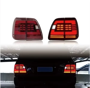 New Car LED Modified Rear Lamp Assembly with Running Brake Turn Signal for Land Cruiser LC100 Rear Lamp Upgrade