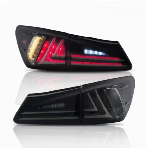 New Car LED Modified Red Smoke Tail Lights Assembly Running Brake Turn Signal Fog Lights for Lexus IS250 IS350