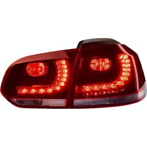 New Condition Red LED Tail Lights Assembly 12V 3000 Lumens for Golf 6 MK6