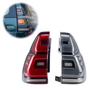 New Condition 12V LED Taillights for Toyota Land Cruiser Prado 120 LC120 Series LED Rear Lamps Modified