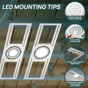 New Construction Iron Galvanized Pre Mounting Bracket for Recessed Lighting Easy Installation 3/4/6 Inch LED Downlight