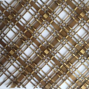 New Design Decorative Stainless Steel Metal Facade Panel Brass Decorative Wire Mesh Customizable for Cabinet Doors