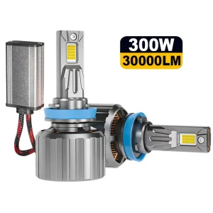 New H4H7 Car LED Headlights H11 H7 300W 24V Low Beam Aluminum Copper Belt 6500K Universal Fit 30000 Lumens