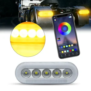 New High Quality Multifunctional Truck Decorative 6 Inch RGB Smart Tail Stop Light IP67 Waterproof for Truck Trailer Buses