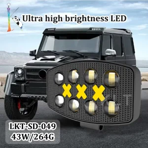 New High power Led Light Work Truckoffroad motorcycle Spotlight Dual color DRL LED Automotive Auxiliary Headlightwork Light