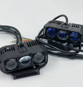 New LED Auxiliary Optical Lens 6000K Light Off Road Vehicle 12V Blue Lens Hi Low Beam IP 68 Car LED Grille Light