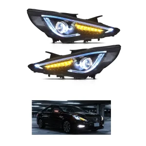 New LED Headlight for Sonata Demon Eye Style Upgrade with Dual Beam 4000 Lumens Universal Fitment