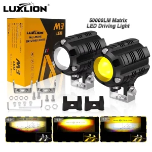 New M3 CAR SUV UTV Offroad IP68 Yellow Light Auxiliary Truck Lamp Led Headlight Fog Light for Car with Wire Harness