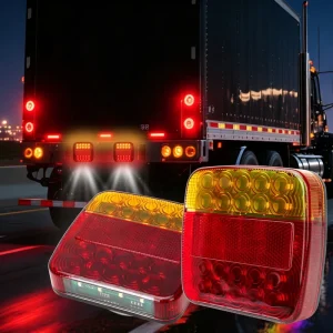 New Magnetic Wireless 20LED Aluminum Alloy Truck Tail Light IP67 Waterproof for Trailer Caravan RV Camper Lorry Universal