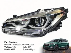 New Replacement Shinarayswm Combination Headlight Assembly (Right) 12V 72W for G05POR SUV with 1 Year Warranty