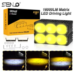 New Senlo X3GT 160W Car Auxiliary Fog Lights Aluminum High Low Beam Spot Lights Easy to Install Headlamp for Car Motorcycle Bar