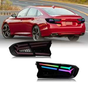 New Style for Honda Accord Led Tail Lights Rear Lamp Sequential Dynamic Light RGB Style