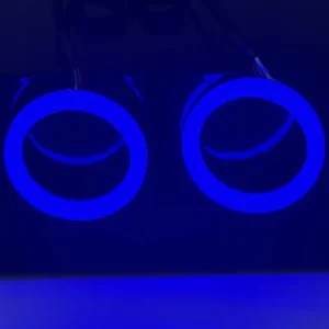 New Waterproof Cotton Light COB RGB LED Angel Eye Rings for Cars with Remote Controller 12V Universal Fitment 1 Year Warranty