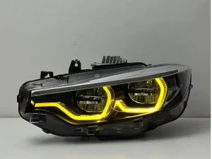 New for 4 Series F32 F36 F82 Front LED Headlights Hexagonal DRL Laser Style 6000K Blue Accent Plug & Play