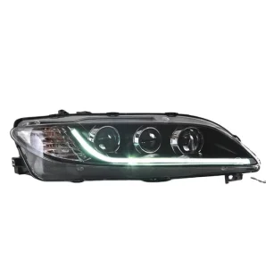 New for 6 12V LED Headlight 3 Lens Design with LED DRL Plug & Play Replacement Headlamp