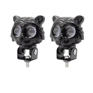 New for Model Electric Motorcycle Lighting System Yellow LED Headlights Front Spotlights Two-Color Lens
