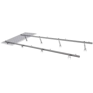 Non penetrating Flat Roof Ballast Solar Panel Installation System Adjustable Anodized Aluminum Photovoltaic Bracket