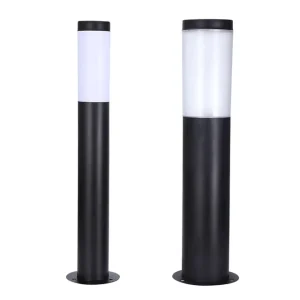 Nordic Modern Aluminium Cylindrical Bollar Light E27 Housing IP65 Lamp LED Exterior Lawn and Garden