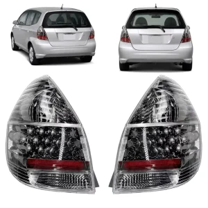 OEM 12V Car LED Taillights Assembly for Fit Jazz GD1 GD3 Red Rear Lens Left Right Pair