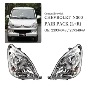OEM 23934048 23934049 Automotive Front Halogen Headlight Assembly 12V 60W H7 Bulb Wuling Rongguang S Left Right Compatible Chevy