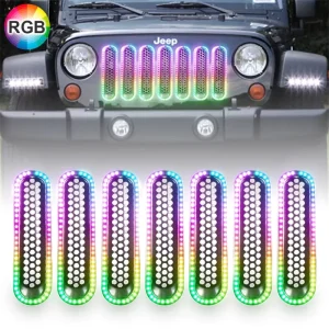 OEM Car Decoration RGB Daytime Running Light Auxiliary Light for Jeep Wrangler JK JKU Led Grille Light