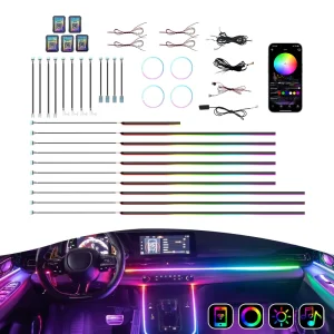 OEM Car Interior Light 18 22 in 1 Car Ambient LED Light Kit Strip Light Customizable RGB Dynamic Symphony Car Led Lamp