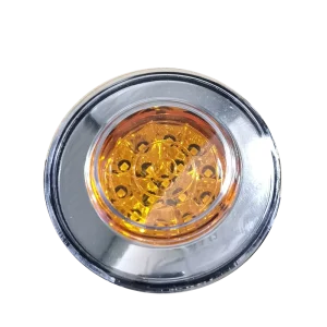 OEM Custom 12 24V Yellow LED Turn Signal Lamp Rear Flashing Bus Lights Round Turning Lights for Bus Accessories