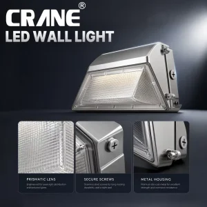 OEM Factory Industrial LED Exterior Outdoor Wall Mounted LED Light Wall Packs Lamps 3000 6500K for Gardens Hotels Pathways