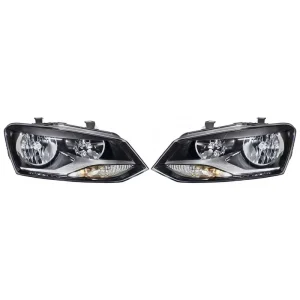 OEM Halogen & Xenon Car Headlights Compatible with Volkswagen Polo Derby Vento IND 2015-2018 6R1941007 G 6R2941008 F