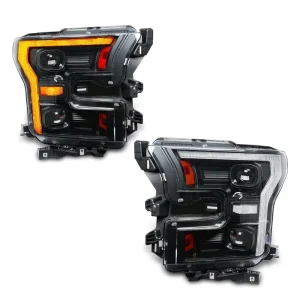 OEM LED Headlight Assembly for Ford F150 Raptor2015 Switchback DRL White Amber Projector Headlamp Plug and Play Replacement