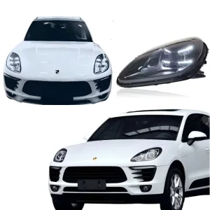 OEM LED Headlight for Porsche Macan Quality Aftermarket Red Lens Color Blue Full Coverage Auto Exterior Lighting