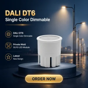 OEM ODM DALI DT6 Single Color Dimmable Patent IP44 GU10 LED Module 7W Recessed Modern 4000K Indoor Lighting Flicker Free CE RoHS